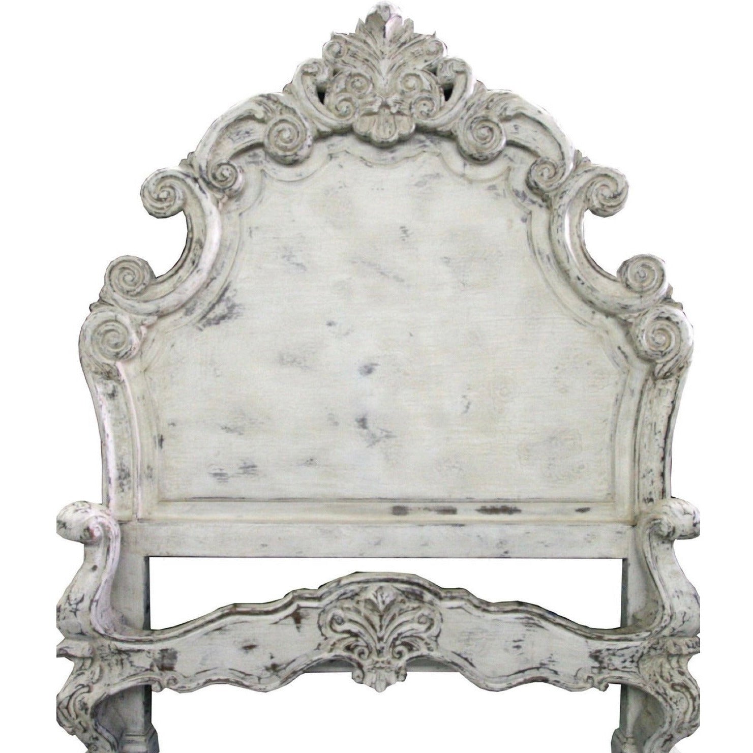 Casa Bonita Peruvian Hand-Painted Carved Wood Marqueza Queen Size Bed - Image 1