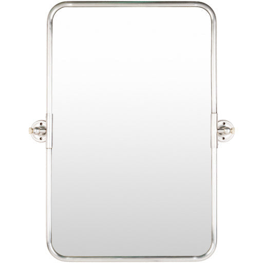 Surya Wall Decor & Mirrors Burnish Modern Bathroom Wall Mirror Silver Finish BUN-001 Multiple Sizes Available - Image 2