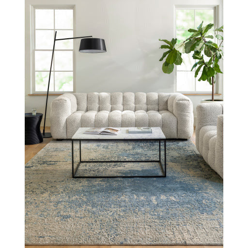 Surya Aryaa Modern White Marble Top With Black Metal Base Coffee Table YAA-001 - Image 2