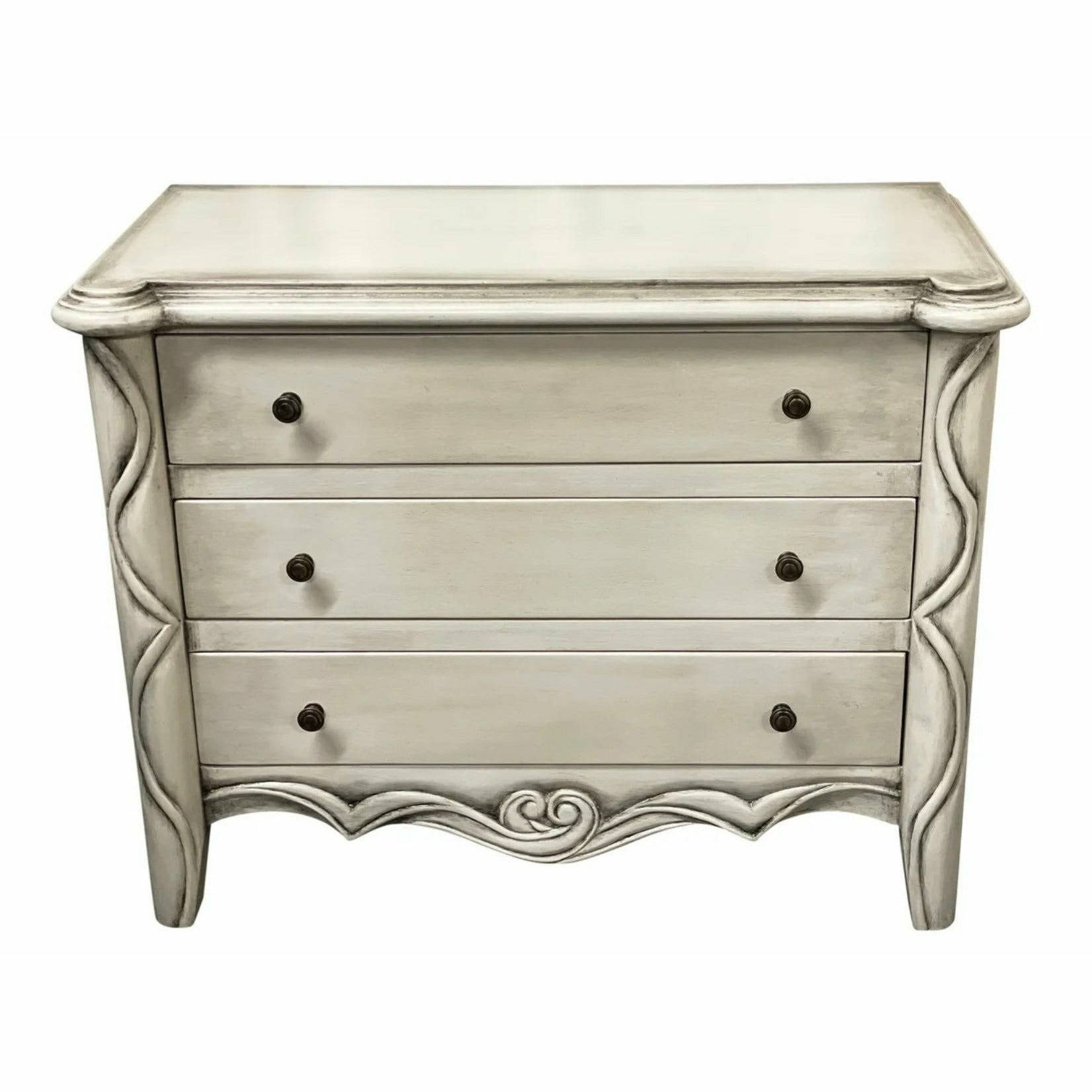 Casa Bonita Peruvian Hand-Painted Carved Wood Celine Nightstand - Image 1