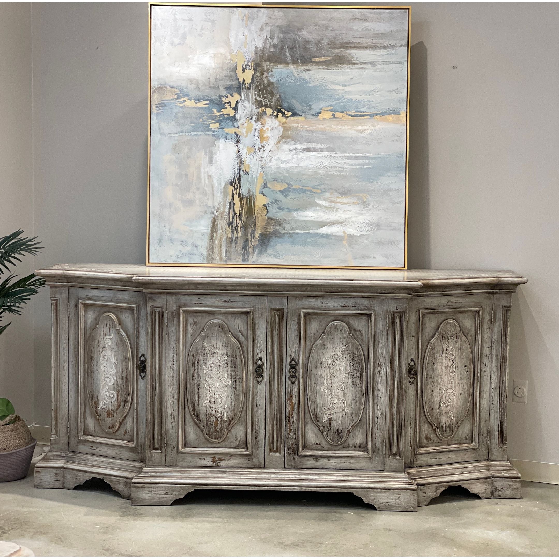 Casa Bonita Peruvian Hand-Painted Carved Wood Bellasera Buffet - Image 1