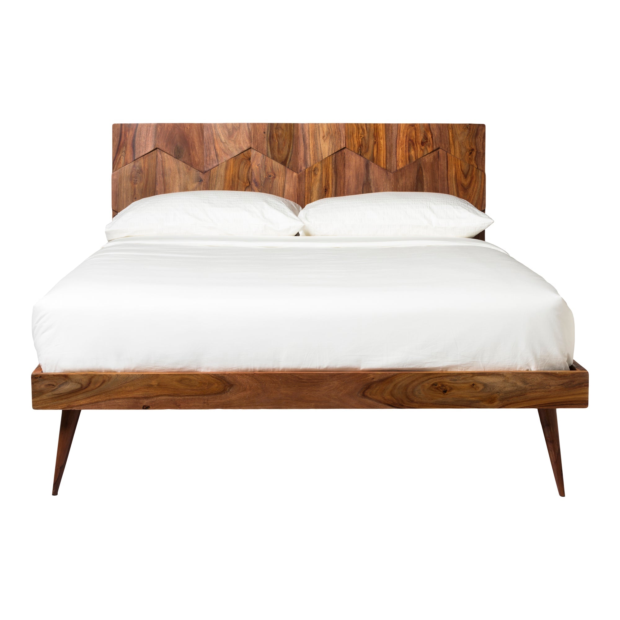 Moe's Home Collection O2 Dark Brown Sheesham Wood King Size Bed - Image 2