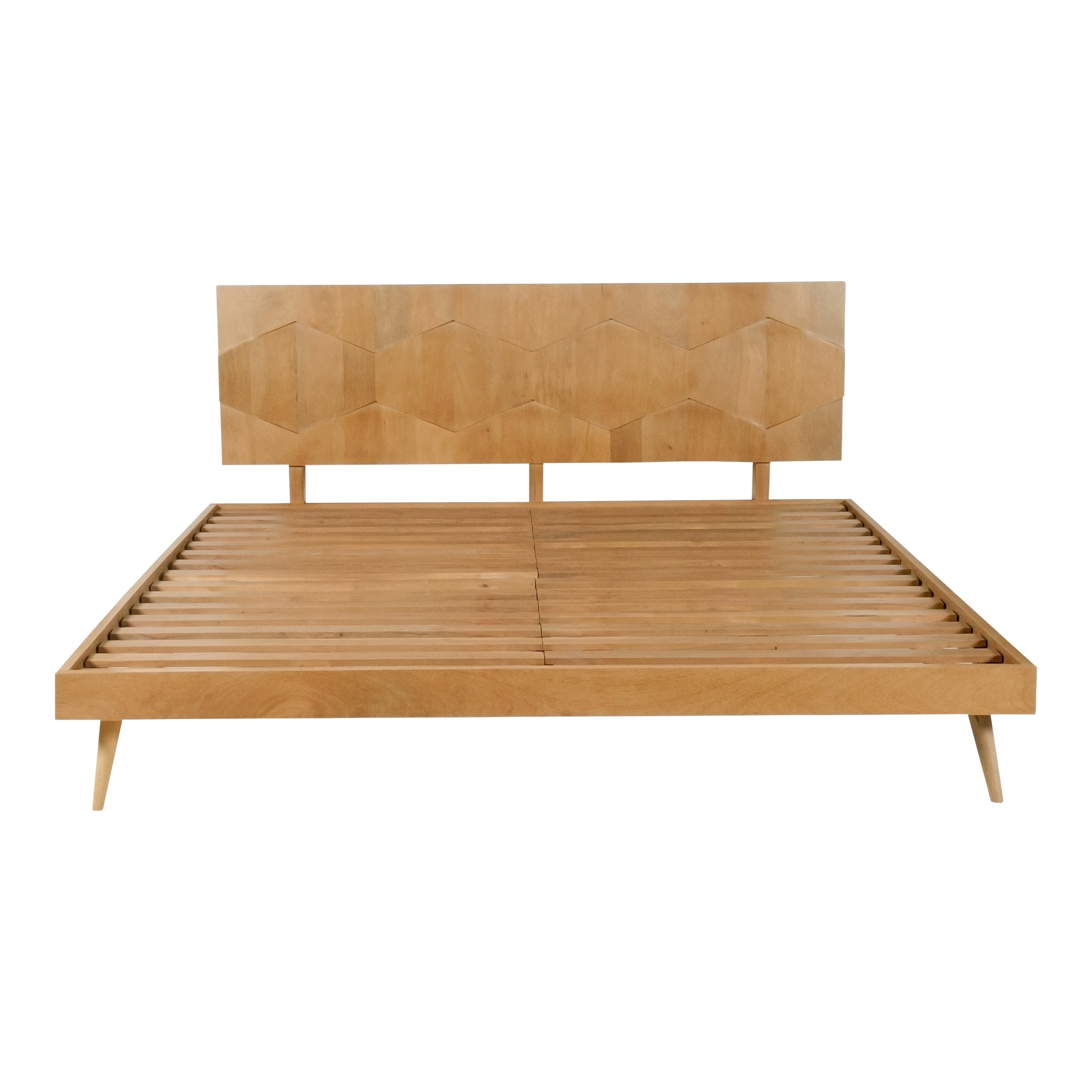 Moe's Home Collection O2 Natural Sheesham Wood King Size Bed - Image 3