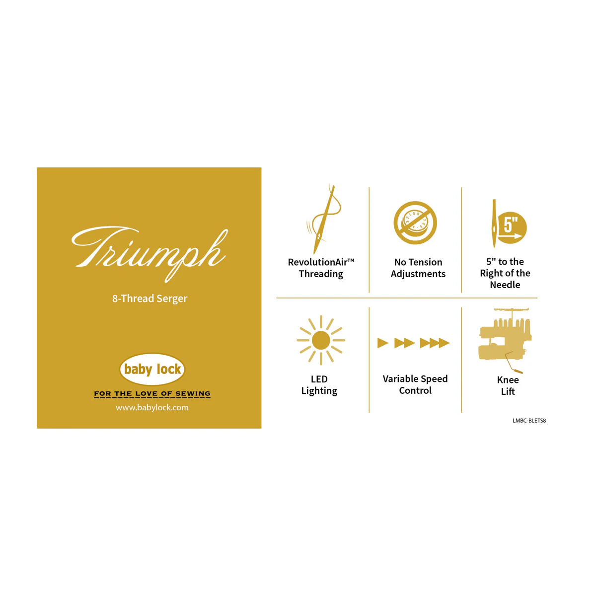 Baby Lock Triumph Serger - Image 2