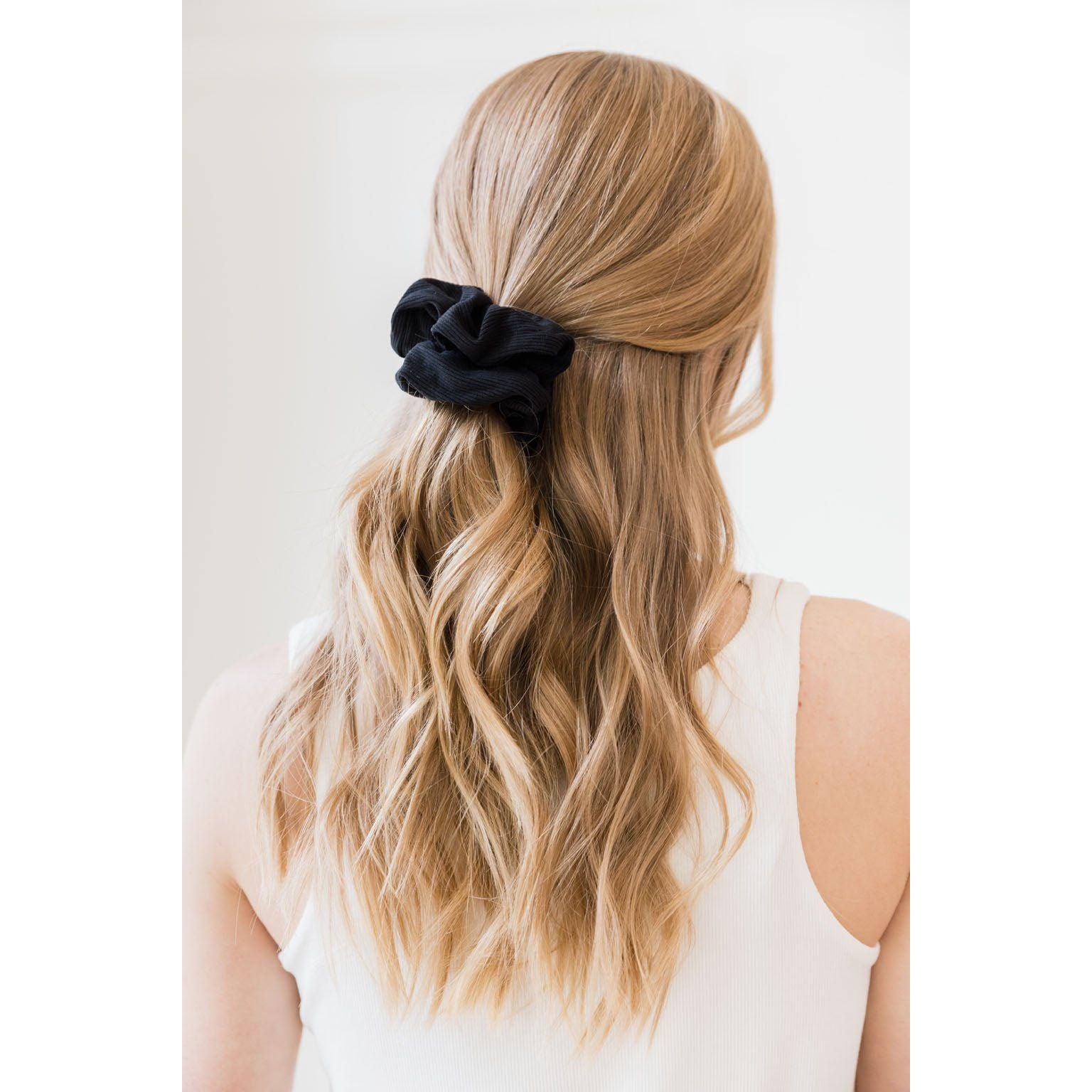 Cozy Earth Bamboo Rib-Knit Hair Scrunchies Set of 3 - Image 3