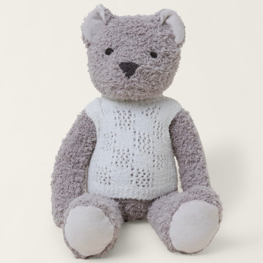 Barefoot Dreams CozyChic Bear Buddie With Vest ~ Baby Plushie