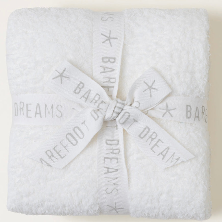 Barefoot Dreams CozyChic Stroller Baby Blanket ~ Pearl - Image 1