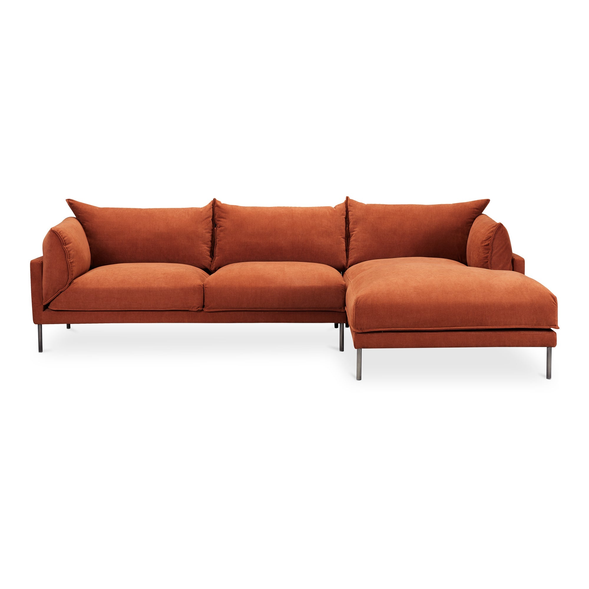 Moe’s Home Collection Jamara Burnt Auburn Right-Facing Sectional