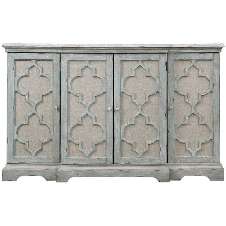 Uttermost Sophie Sea Gray 4 Door Cabinet - Image 3