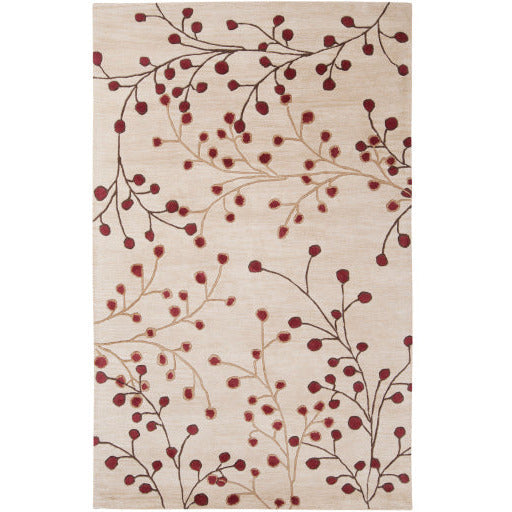 Surya Rugs Athena Collection Burgundy, Brown & Tan Area Rug ATH-5053 - Image 2