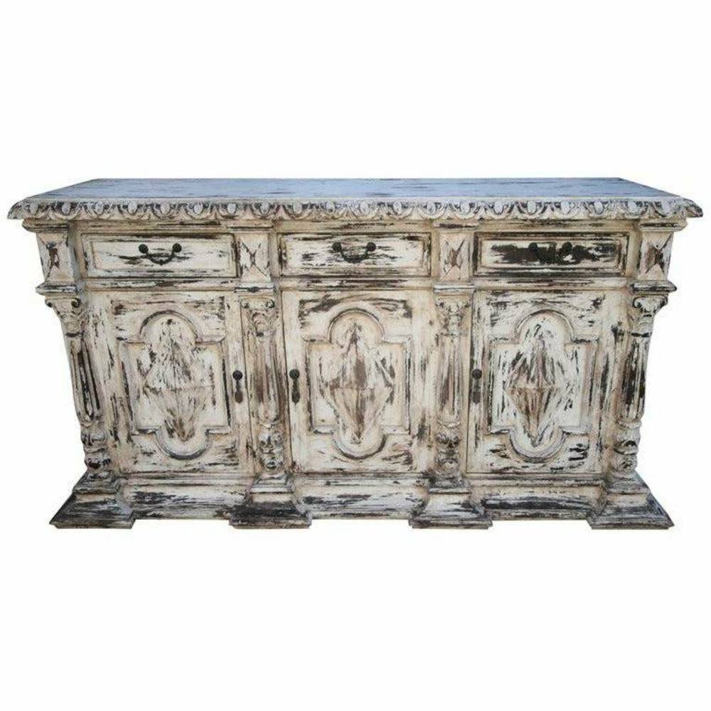 Casa Bonita Peruvian Hand-Painted Carved Wood Kensington Buffet - Image 1