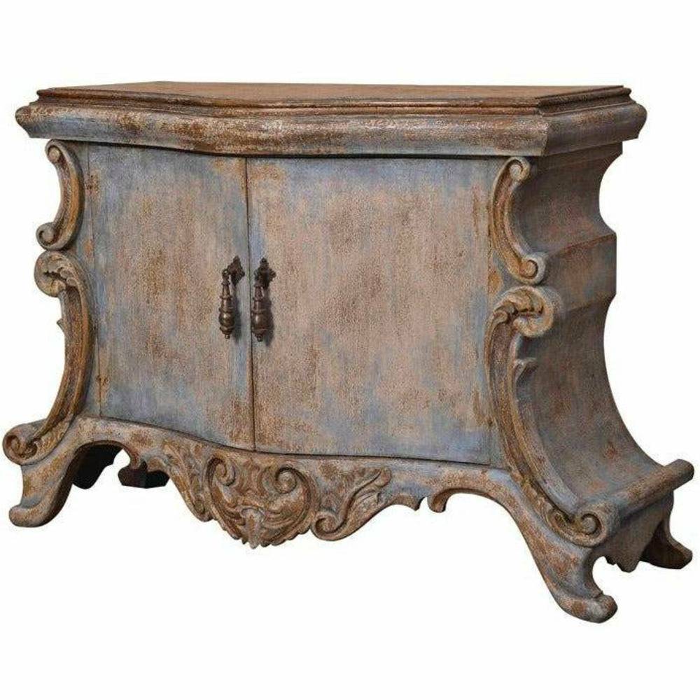 Casa Bonita Peruvian Hand-Painted Carved Wood Pompei Buffet - Image 1
