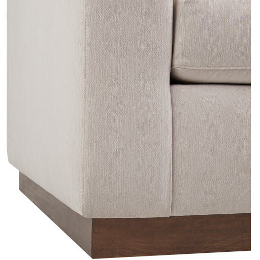 Surya Amherst Modern Square Arm Sofa With Wood Base - Image 3