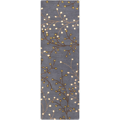 Surya Rugs Athena Collection Denim, Dark Blue, Light Blue, Light Beige & Grass Green Area Rug ATH-5125 - Image 2
