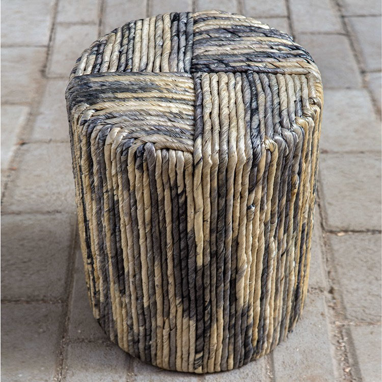 Uttermost Sunda Woven Banana Leaf Coastal Round Accent Stool - Image 3
