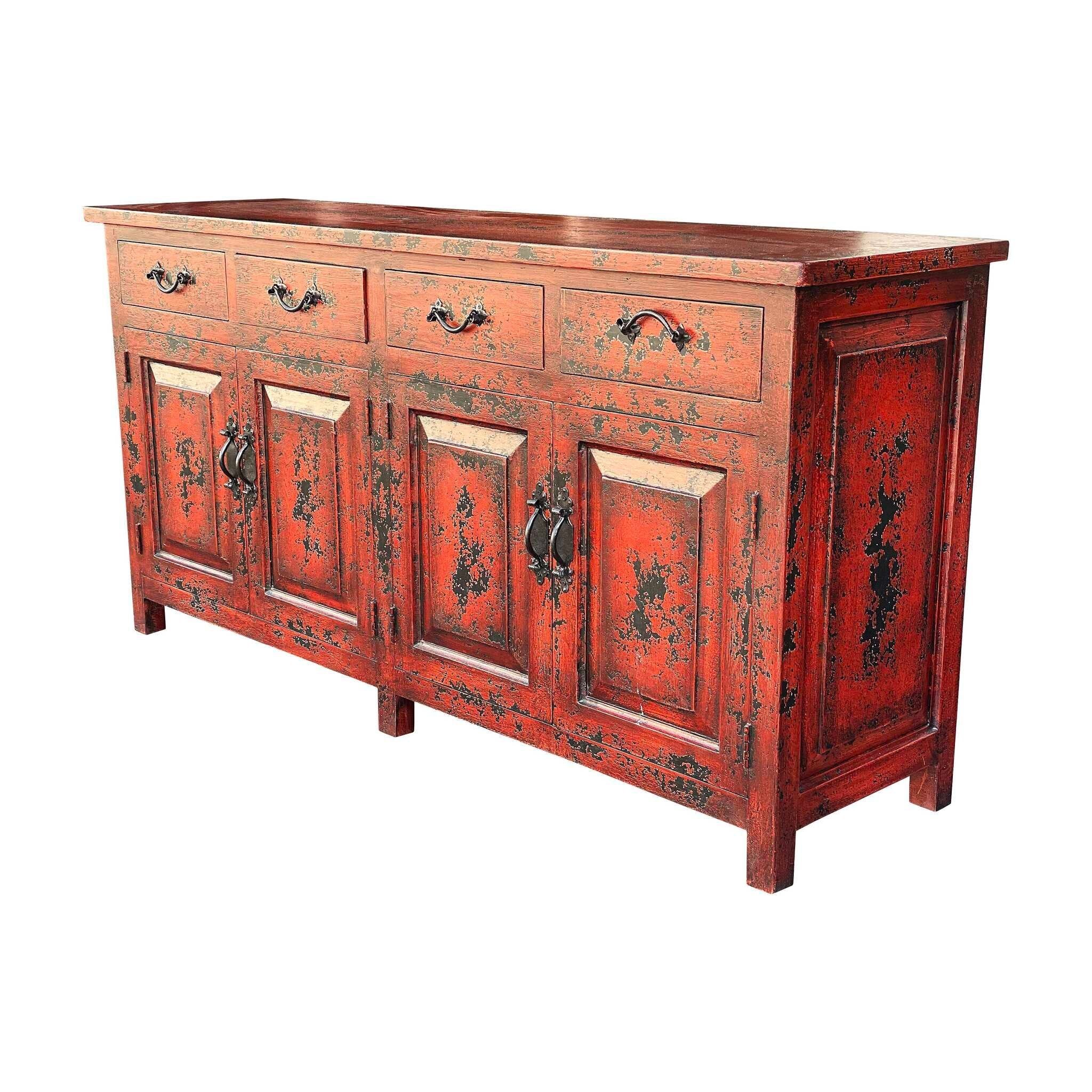 Casa Bonita Peruvian Hand-Painted Carved Wood Cuernavaca Buffet - Image 1