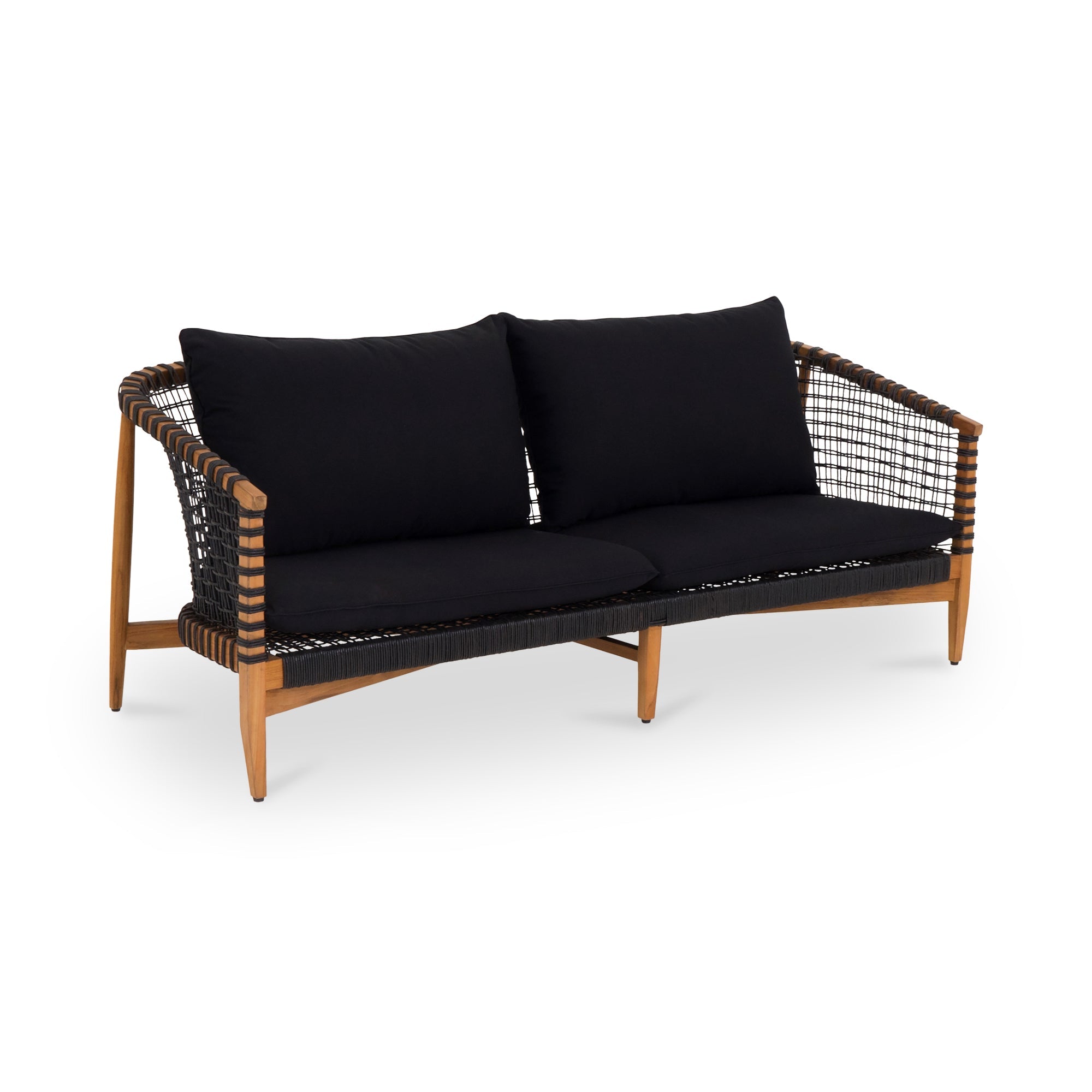 Moe's Home Collection Kuna  Black Outdoor Sofa - Image 2