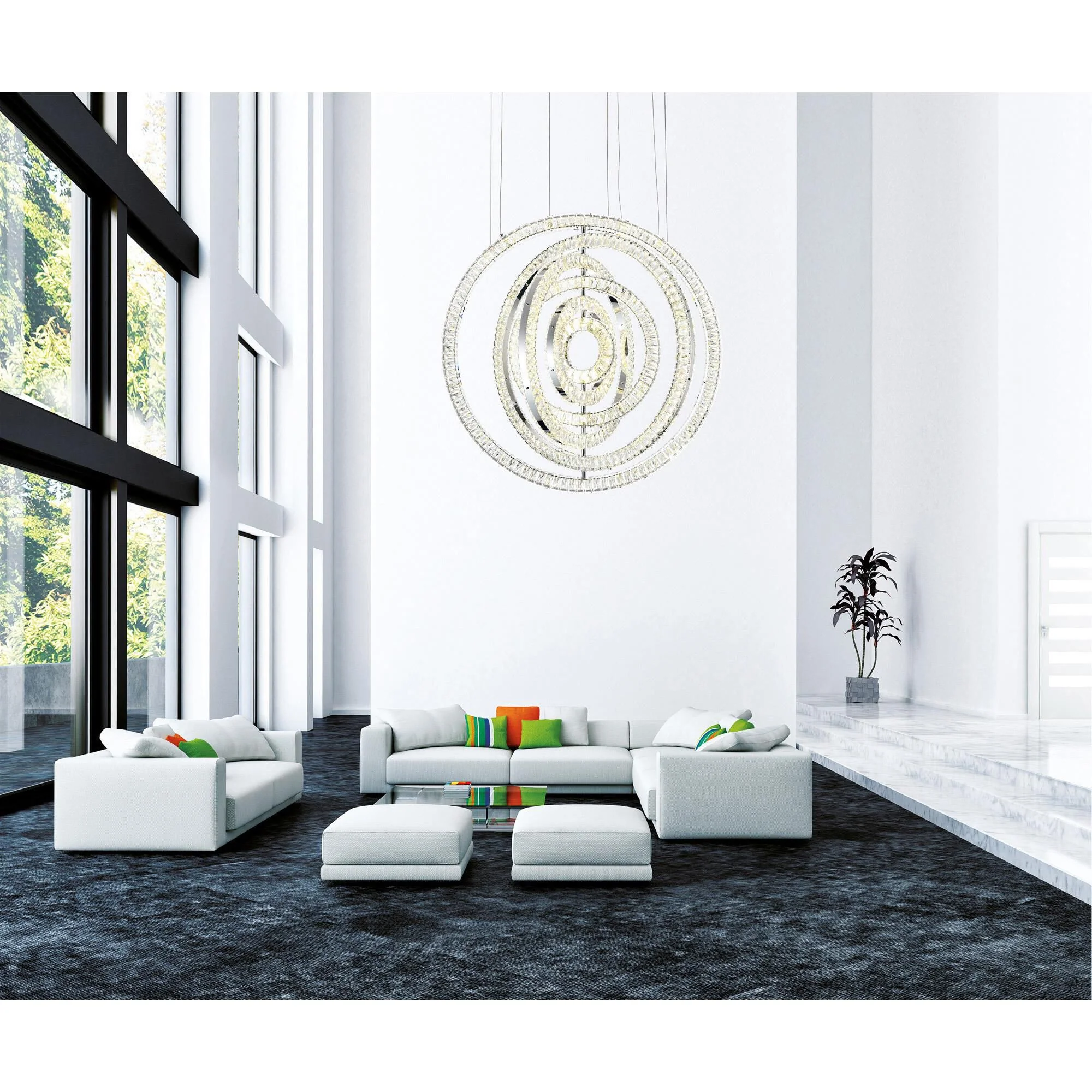 Cwi Lighting Celina 37 Inch Led Large Pendant Cp766624 - Image 2