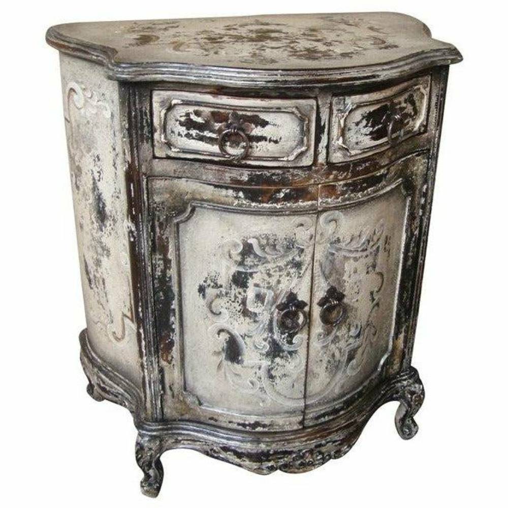 Casa Bonita Peruvian Hand-Painted Carved Wood Bombay Chest - Image 1