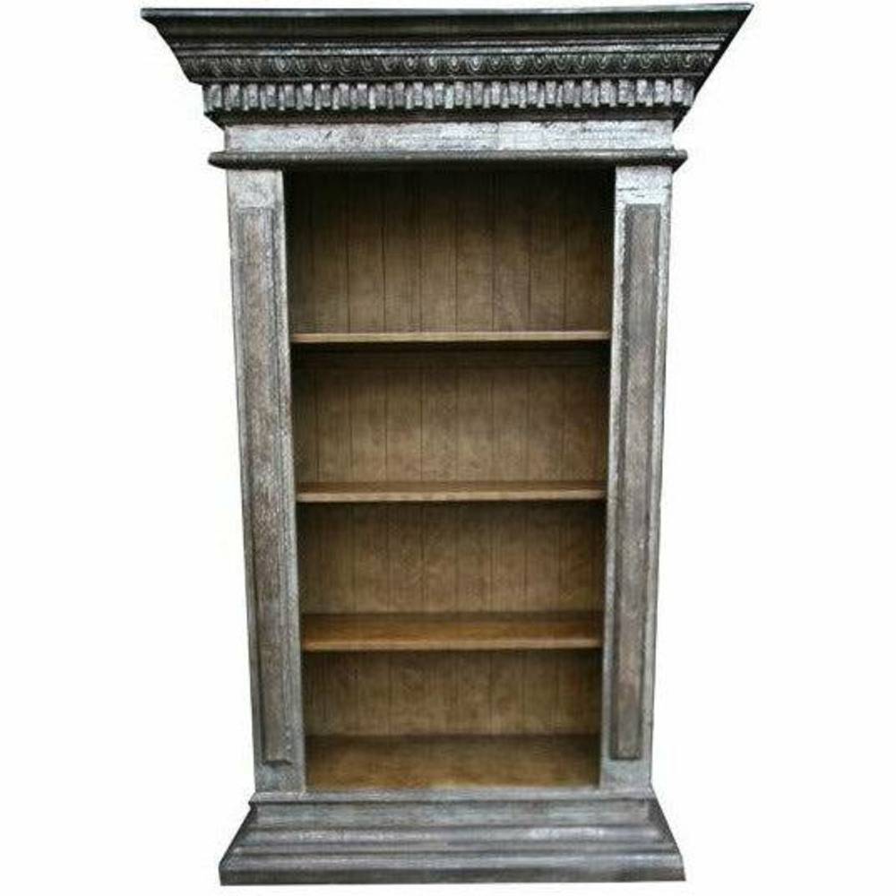 Casa Bonita Peruvian Hand-Painted Carved Wood Milos Bookcase