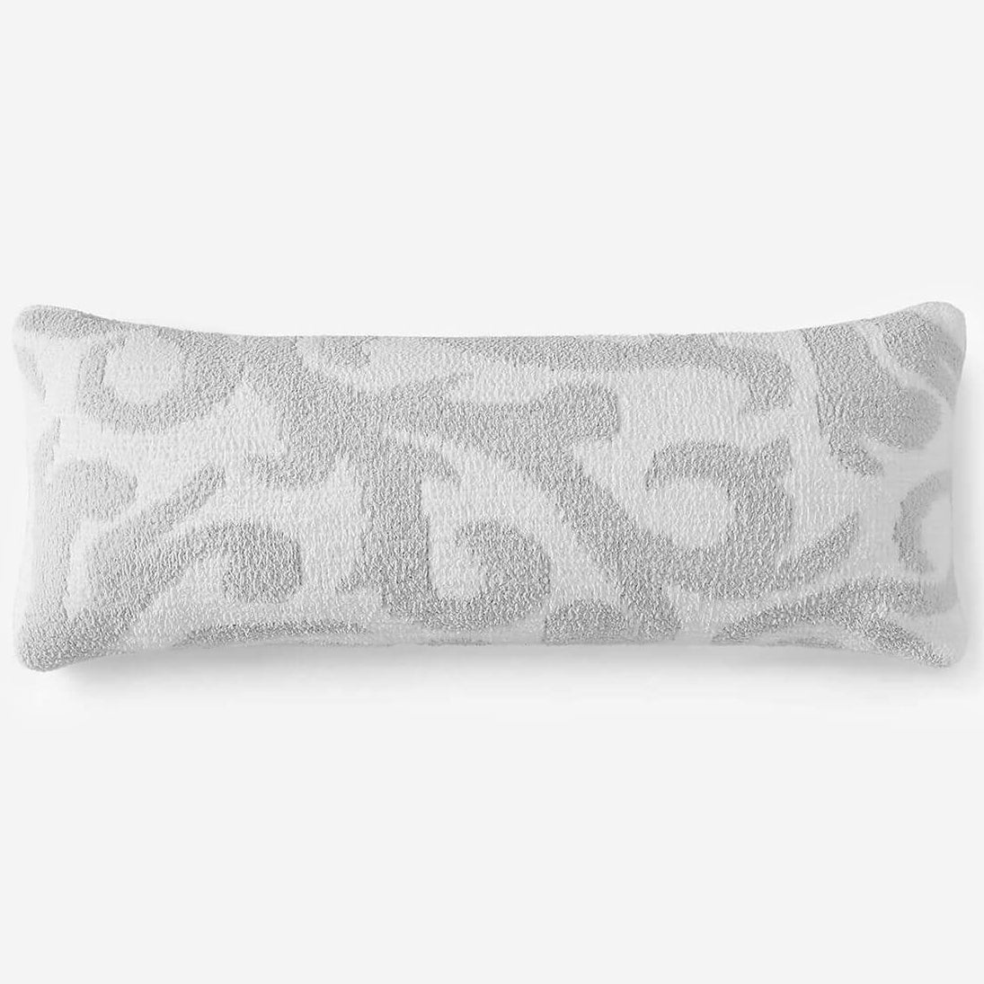 Sunday Citizen Casablanca Lumbar Pillow in Cloud Grey-Off White ~ 36 x 14