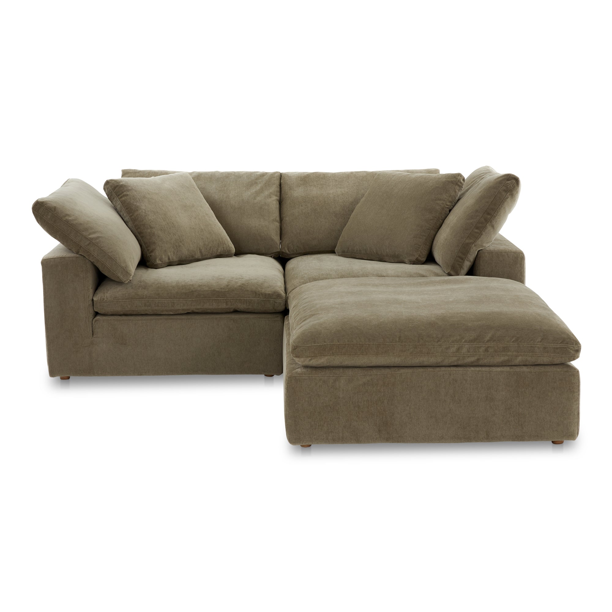 Moe’s Home Collection Clay Nook Modular Sectional ~ Desert Sage Green Performance Fabric