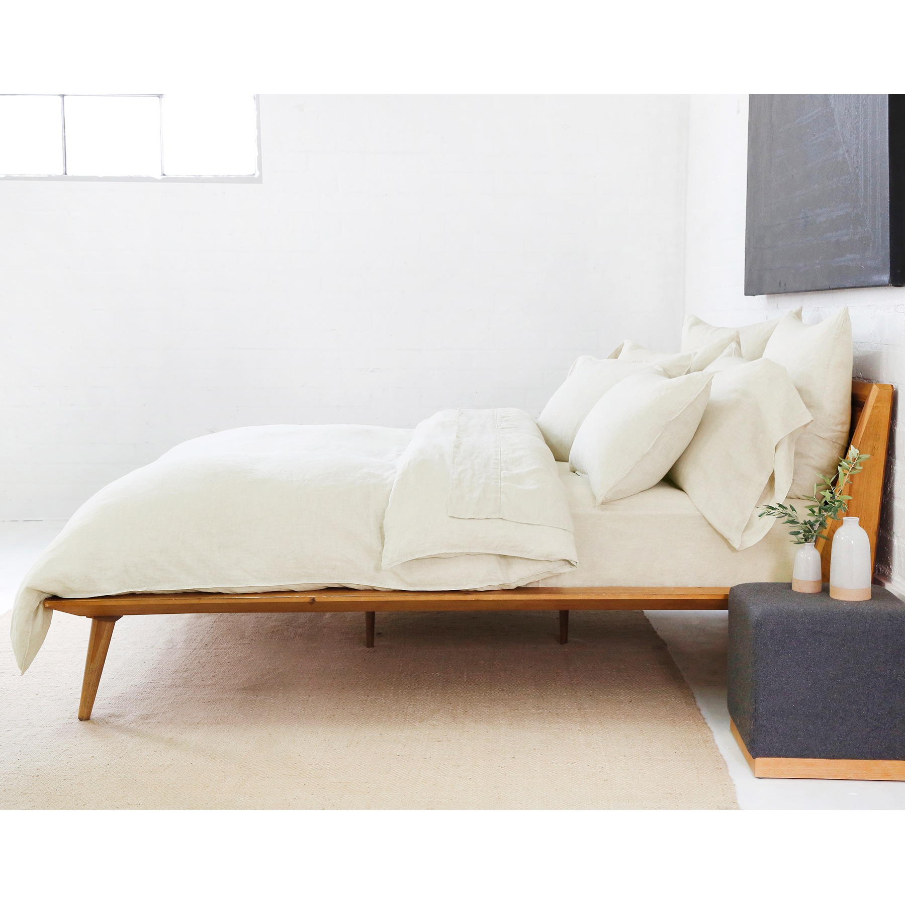 Pom Pom at Home Parker Cream Linen Duvet Cover Set ~ Available in Twin, Queen and King Sizes - Image 2