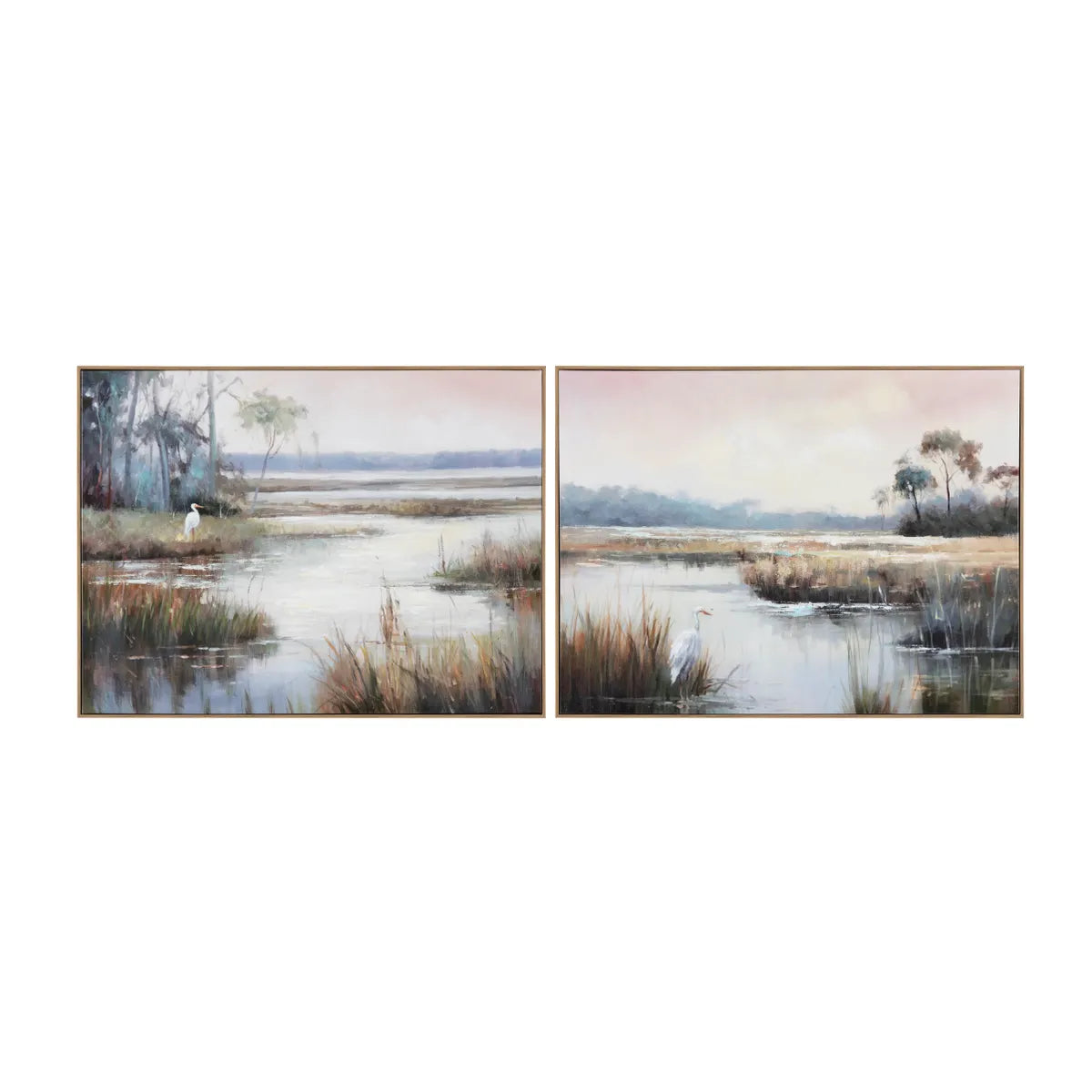 Crestview Collection Gazing Egret 2 Wall Art ~ Set Of 2 - Image 1