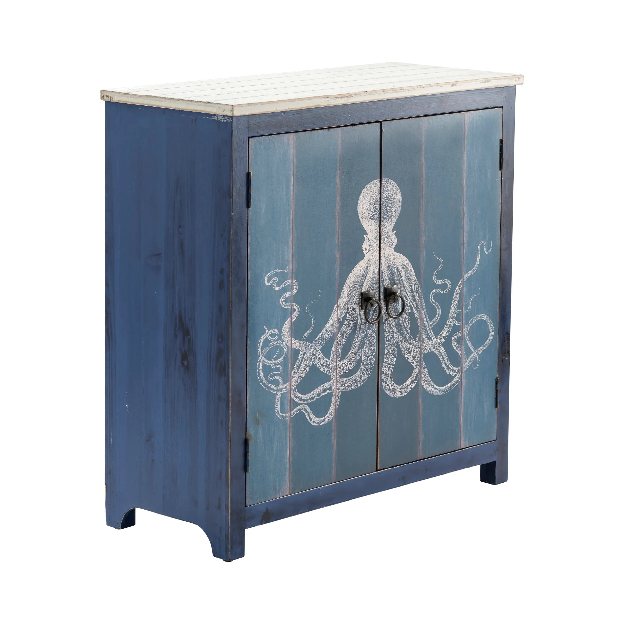 Crestview Collection Octopus Deep Blue Cabinet - Image 1