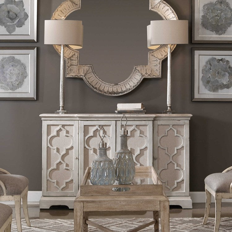 Uttermost Sophie Sea Gray 4 Door Cabinet - Image 2