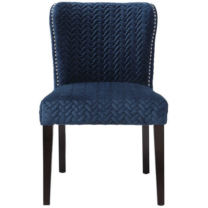 Uttermost Miri Blue Velvet Accent Chairs Set of 2 - Image 2