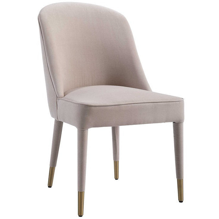Uttermost Brie Cream Velvet Modern Dining Chairs Set of 2 - Image 2