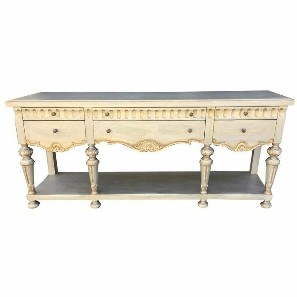 Casa Bonita Peruvian Hand-Painted Carved Wood San Fernando Console Table - Image 1