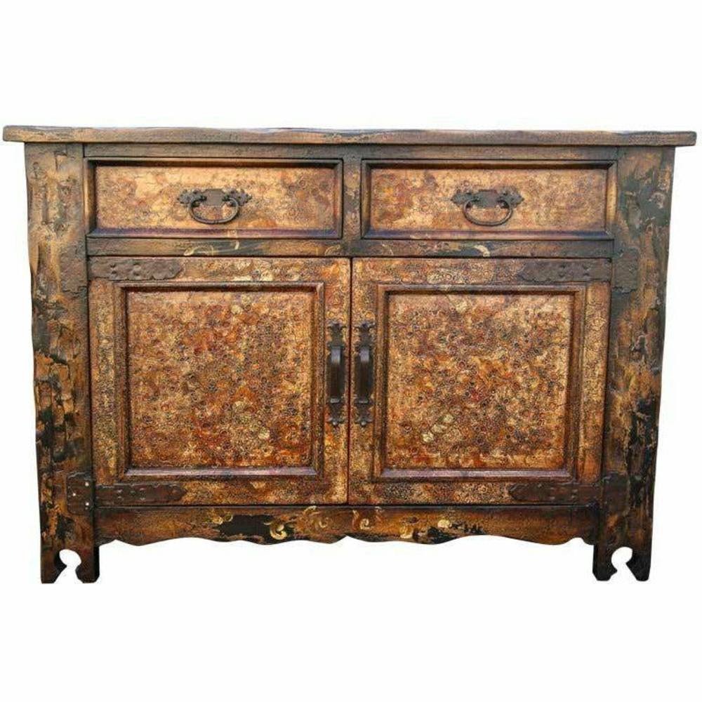 Casa Bonita Peruvian Hand-Painted Carved Wood Puebla Buffet - Image 1
