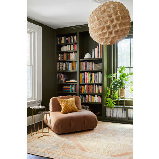 Surya Suave Modern Brown Marble Top With Gold Metal Base Set of 2 Nesting Accent Side Tables UAV-004 - Image 2