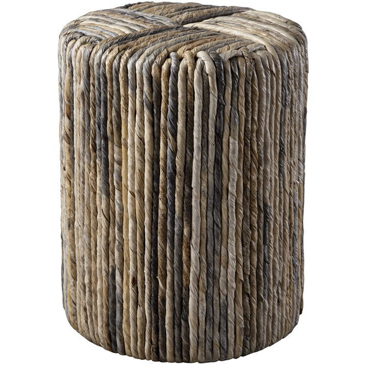 Uttermost Sunda Woven Banana Leaf Coastal Round Accent Stool - Image 2