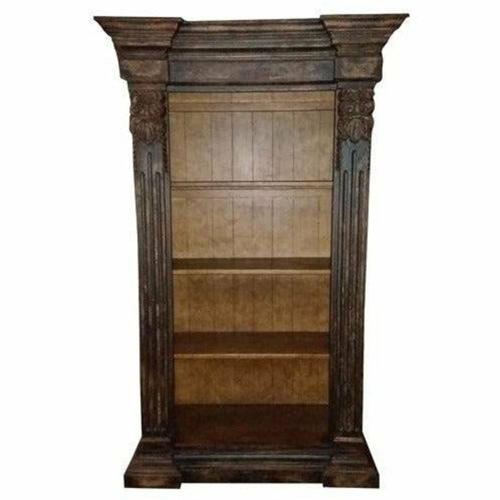 Casa Bonita Peruvian Hand-Painted Carved Wood Palermo Bookcase