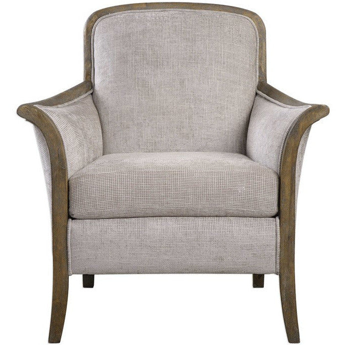 Uttermost Brittoney Taupe Woven Accent Armchair - Image 2