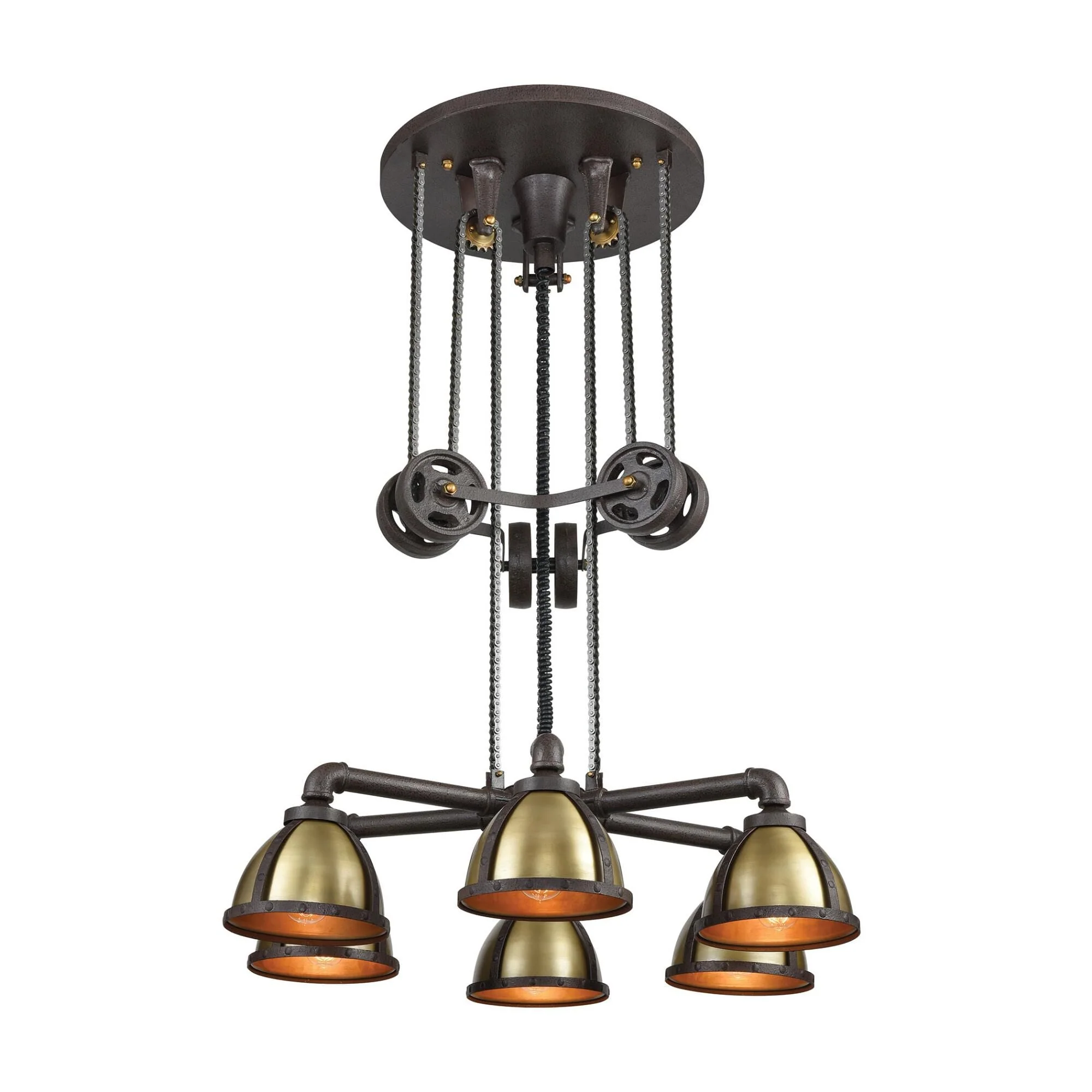 Elk Lighting Torque 36 Inch 6 Light Chandelier Cp90908 - Image 1