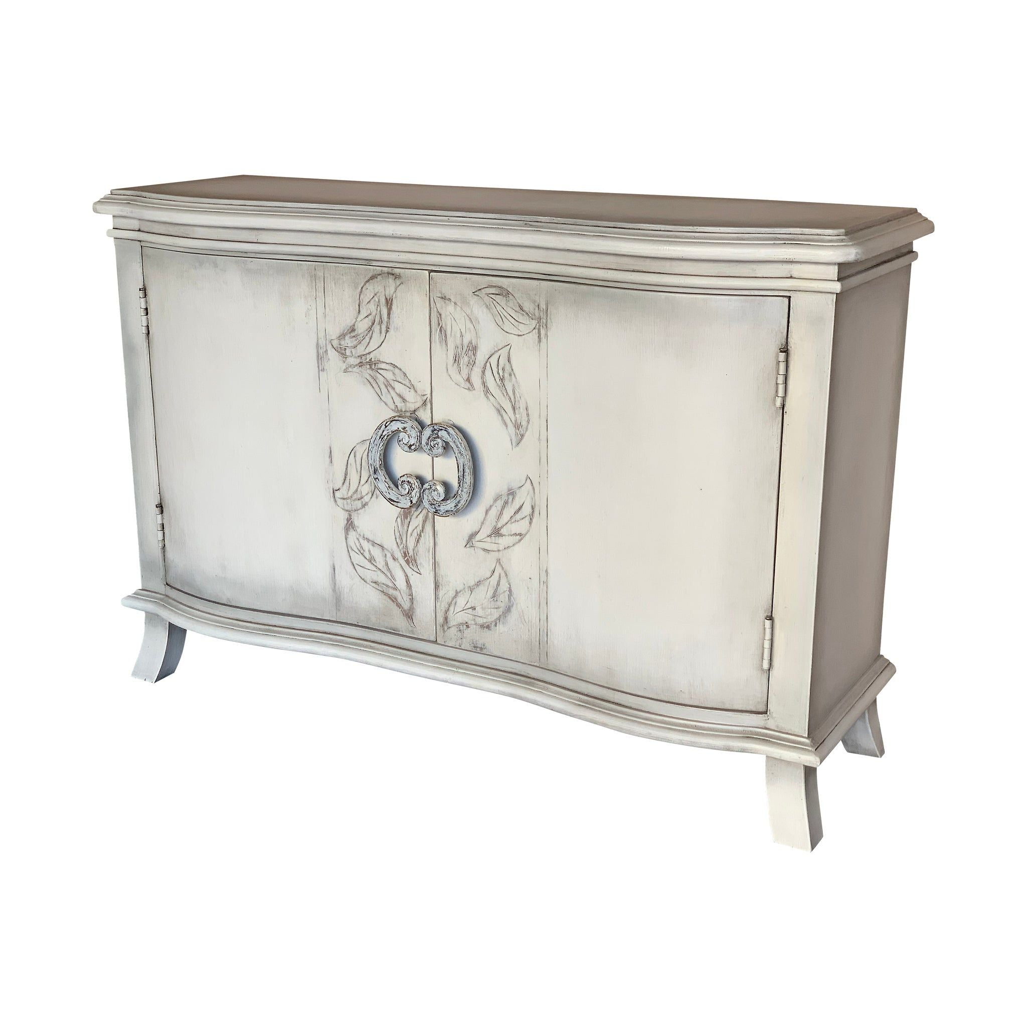 Casa Bonita Peruvian Hand-Painted Carved Wood Eloise Chest - Image 1