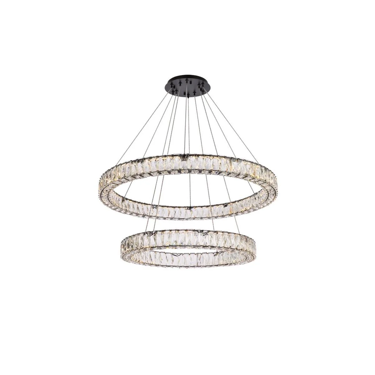 Elegant Lighting Monroe 36 Inch 2 Light Led Chandelier Cp774583 - Image 1