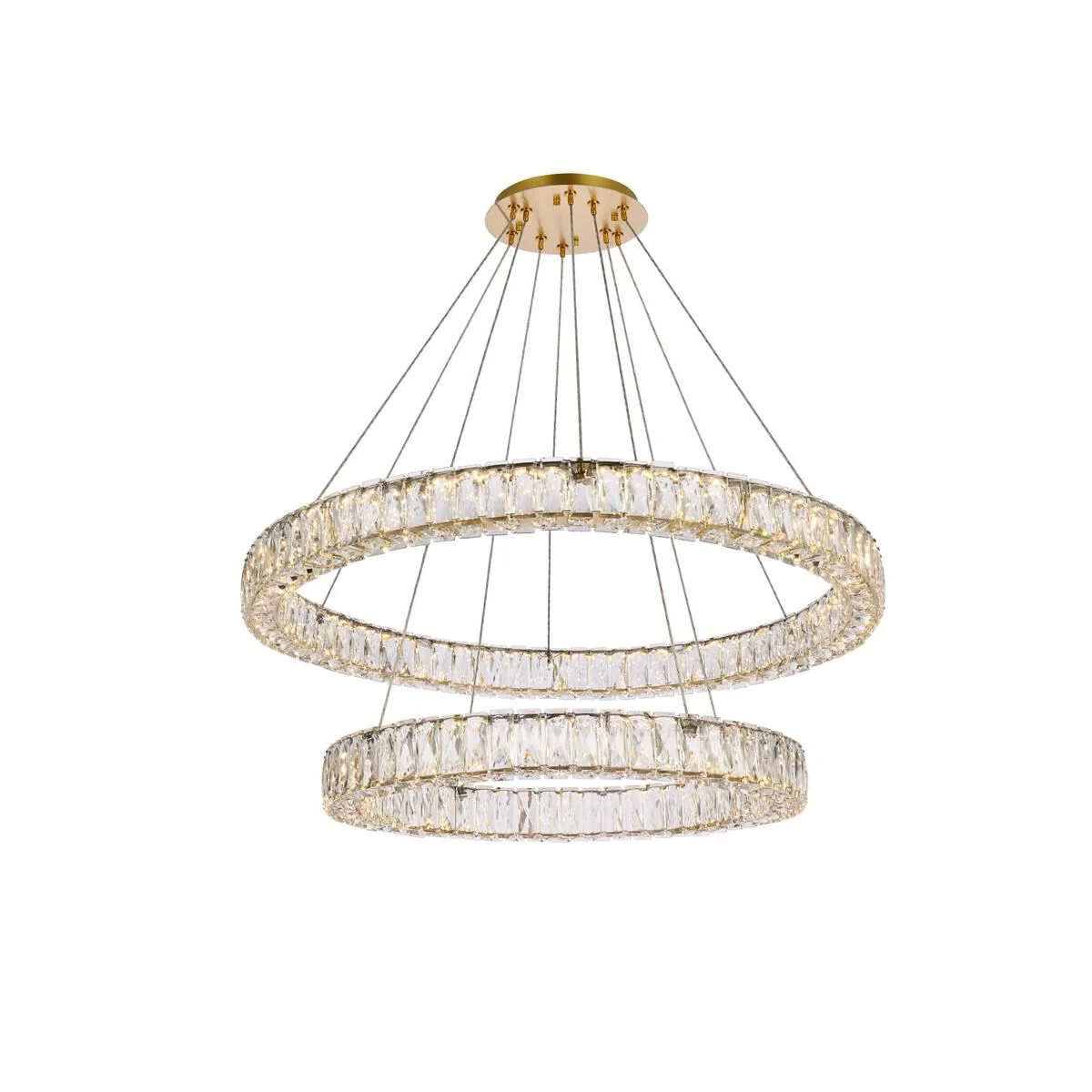 Elegant Lighting Monroe 36 Inch 2 Light Led Chandelier Cp774583 - Image 2