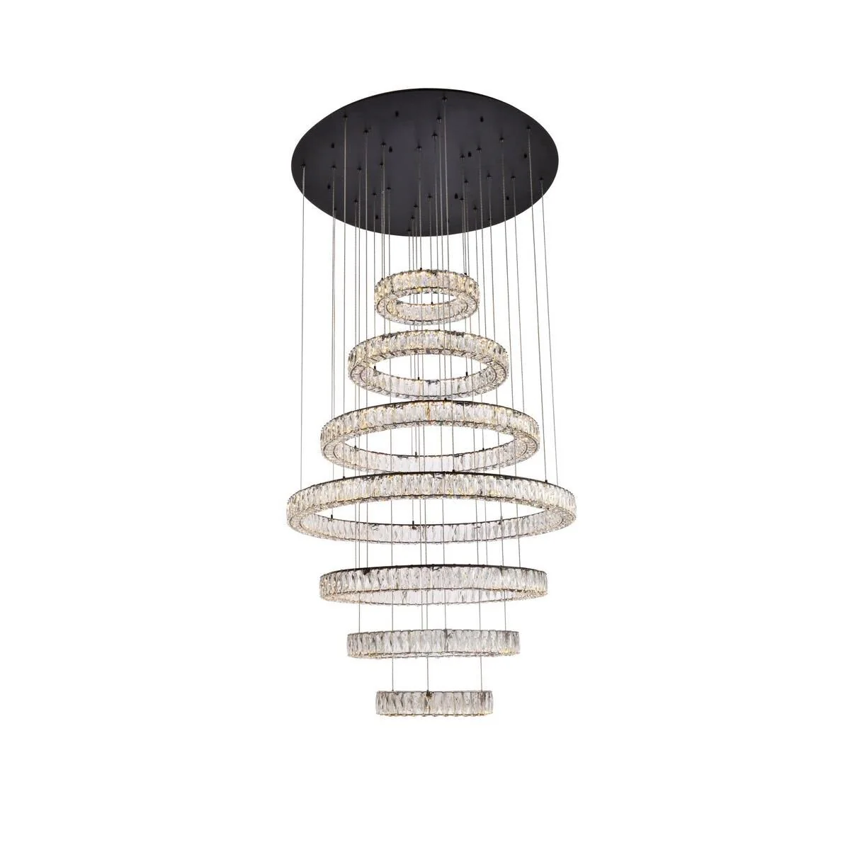 Elegant Lighting Monroe 40 Inch 7 Light Led Chandelier Cp774587 - Image 1