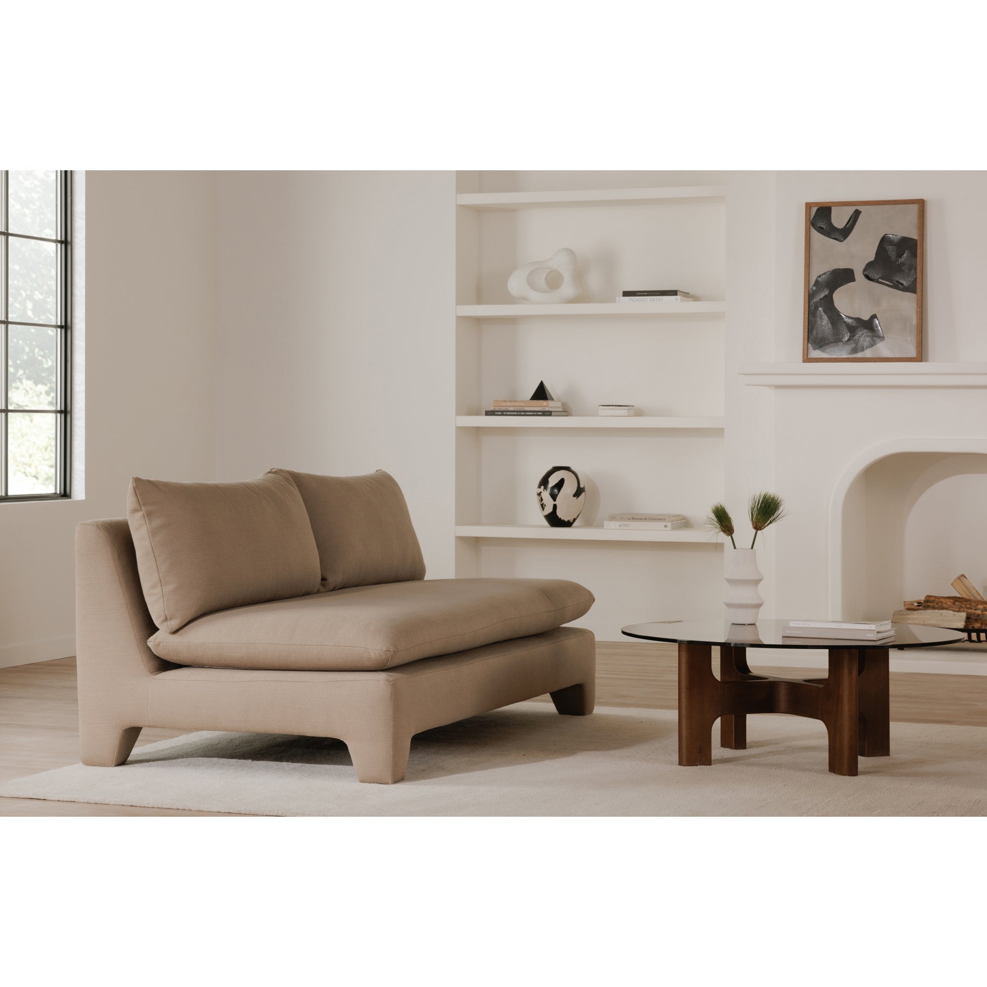 Moe's Home Collection Estelle Flax Sofa - Image 1