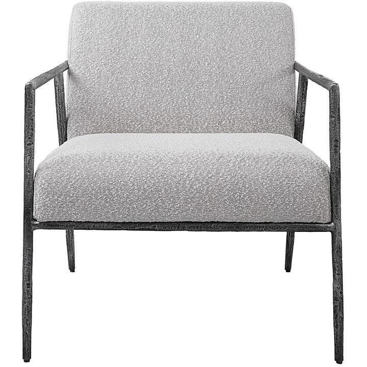 Uttermost Brisbane Gray Boucle Contemporary Accent Chair - Image 2