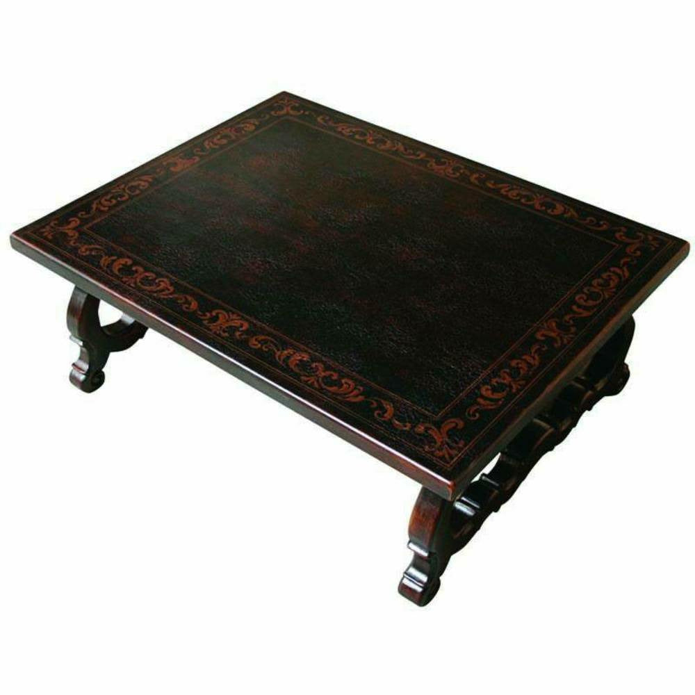 Casa Bonita Peruvian Hand-Painted Carved Wood Marbella Coffee Table - Image 2