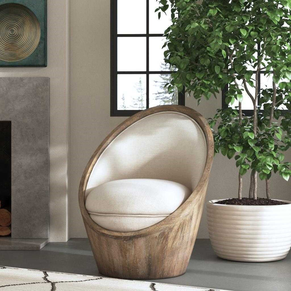 Uttermost Noemi Flax Linen Accent Chair - Image 1
