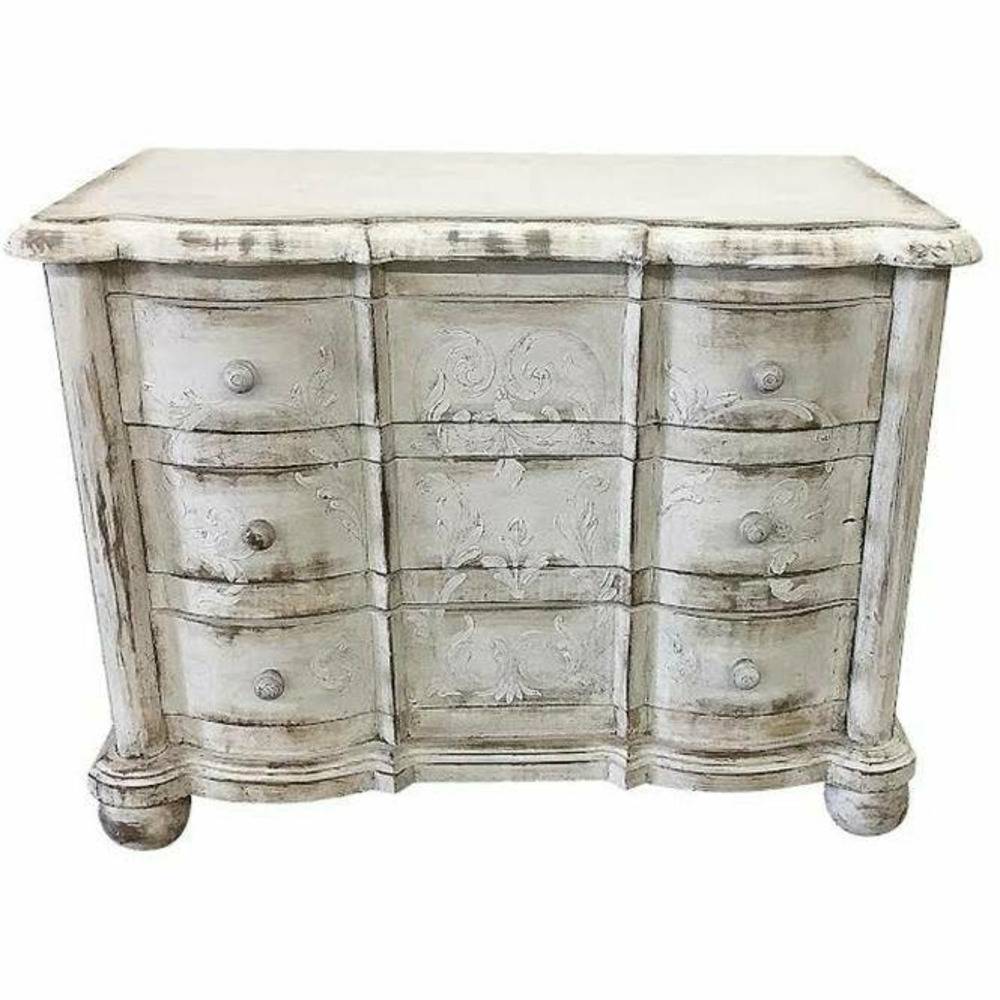 Casa Bonita Peruvian Hand-Painted Carved Wood Bellissimo Nightstand - Image 1