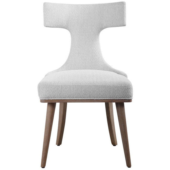 Uttermost Klismos White Performance Fabric Modern Dining Chairs Set of 2 - Image 3
