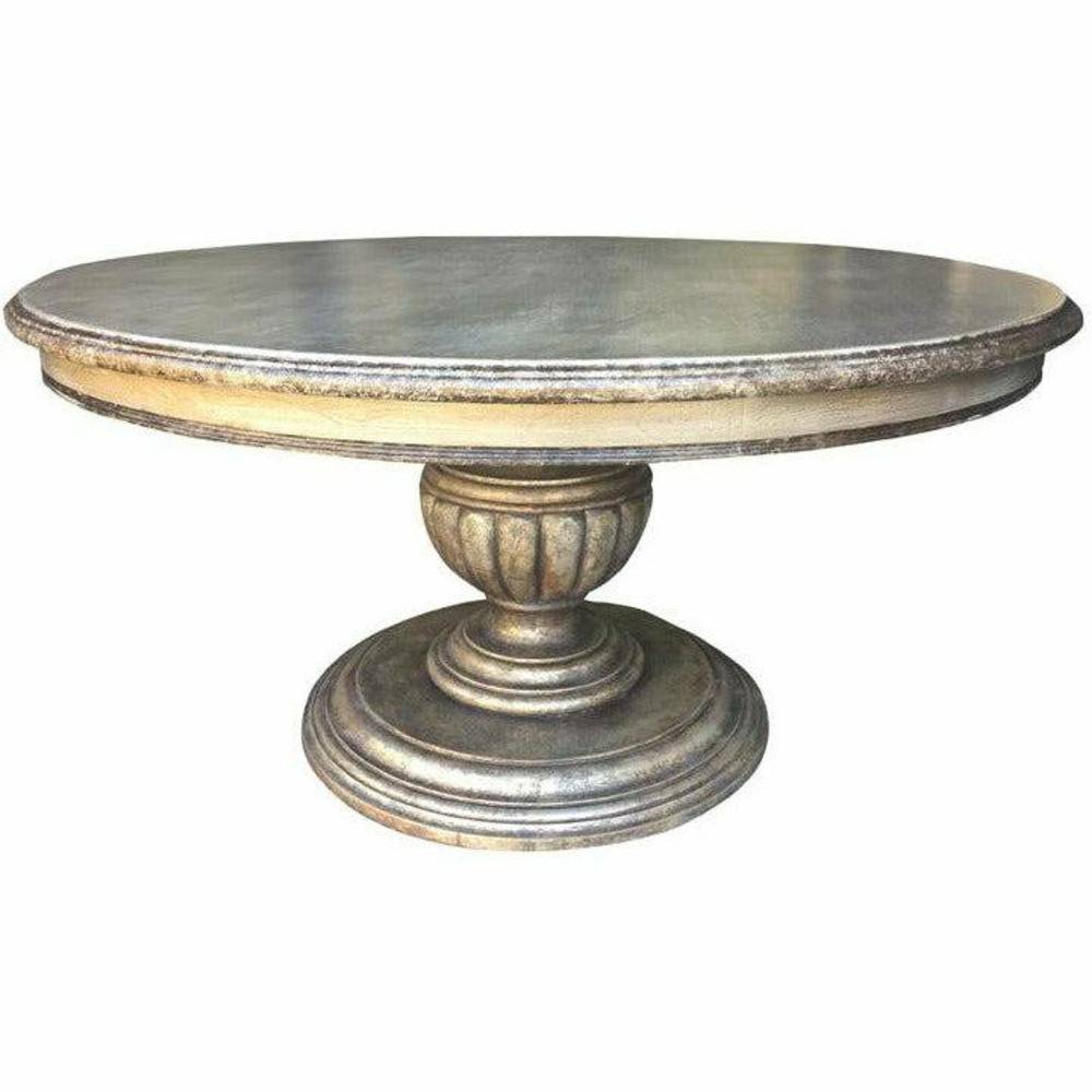 Casa Bonita Peruvian Hand-Painted and Carved Wood 60” Round Tivoli Dining Table
